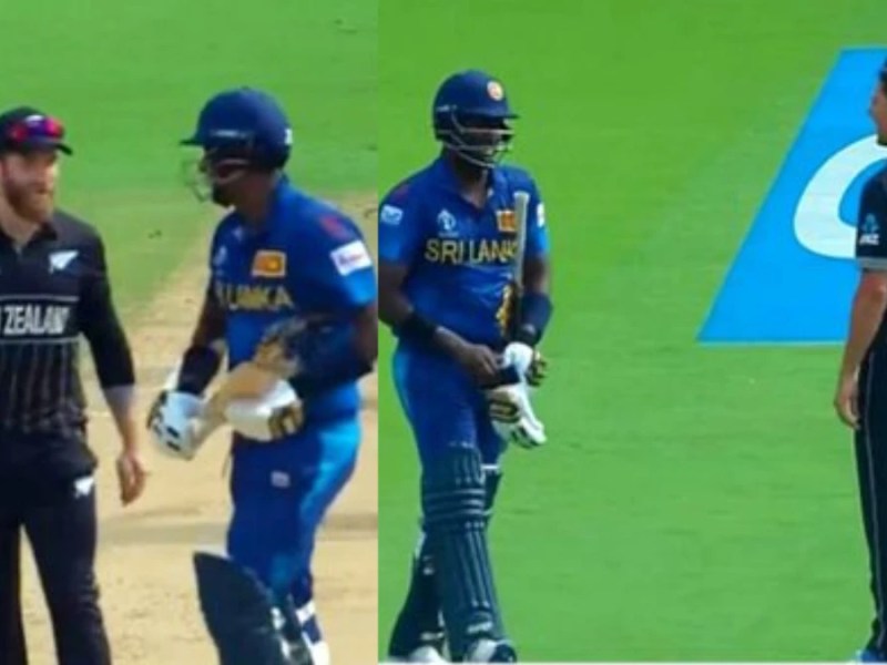 Kane Williamson and Trent Boult jokingly ask Angelo Mathews to check his helmet strap after ‘timed-out’ episode