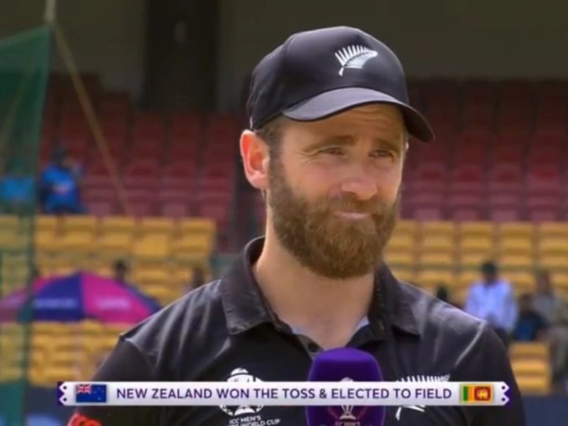 Kane Williamson at the toss