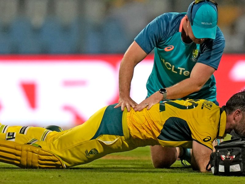 Glenn Maxwell was attended by medical team.