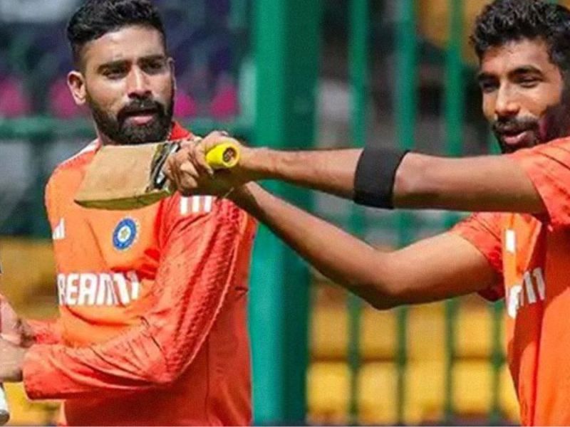 Jasprit Bumrah and Mohammed Siraj sharpen their batting skills ahead of semi-final clash